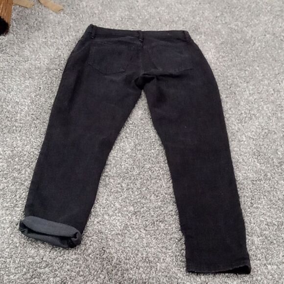 Banana Republic Relaxed Fit black Girlfriend Jeans. ripped knees Size 25/0 P - Picture 4 of 4